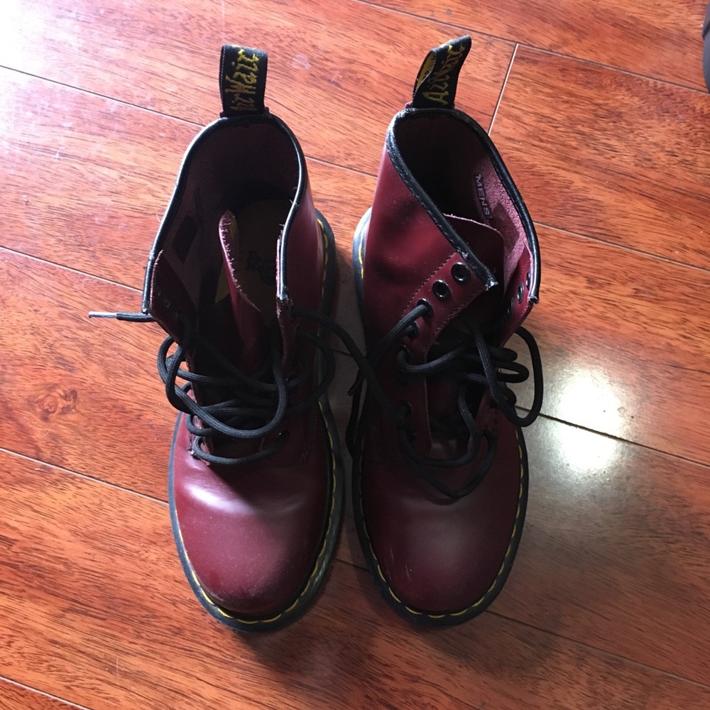 Burgundy Doc Marten Hi-Top Boots